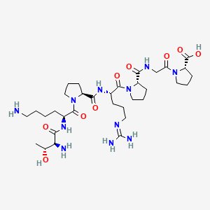 2D molecular structure of Selank, CAS 129954-34-3, C33H57N11O9.