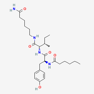 2D molecular structure of DIHEXA, CAS 1401708-83-5, C27H44N4O5.