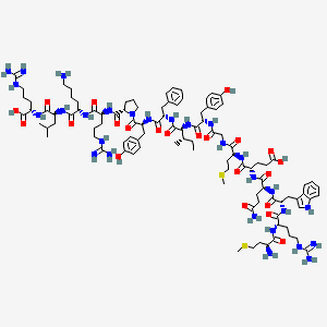 2D molecular structure of MOTS-c, C101H152N28O22S2.