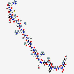 2D molecular structure of Sermorelin, CAS 86168-78-7, C149H246N44O42S.