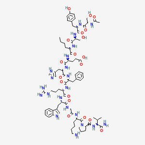2D molecular structure of MT1, CAS 75921-69-6, C78H111N21O19.