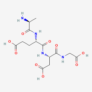 2D molecular structure of Epitalon, CAS 307297-39-8, C14H22N4O9.