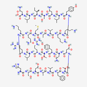 2D molecular structure of VIP, C147H237N43O43S.