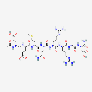 2D molecular structure of SNAP-8, CAS 868844-74-0, C42H72N16O15S.