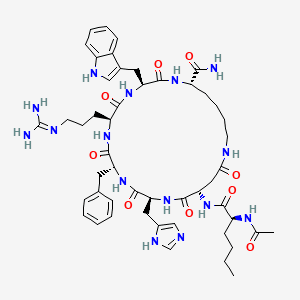 2D molecular structure of MT2, CAS 121062-08-6, C50H69N15O9.