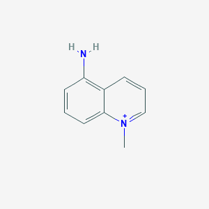 2D molecular structure of 5-Amino-1MQ, CAS 42464-96-0, C10H11N2I.