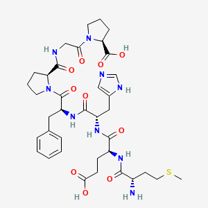 2D molecular structure of Semax, CAS 80714-61-0, C37H51N9O10S.