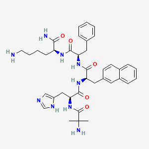 2D molecular structure of Ipamorelin, CAS 170851-70-4, C38H49N9O5.