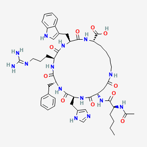 2D molecular structure of PT-141, CAS 189691-06-3, C50H68N14O10.